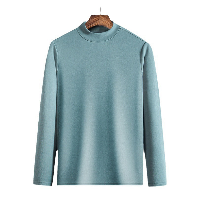 Half-high Collar Long Sleeves T-shirt Men's Undershirt