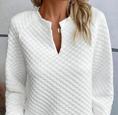 V-shaped Long Sleeve Sweatshirt