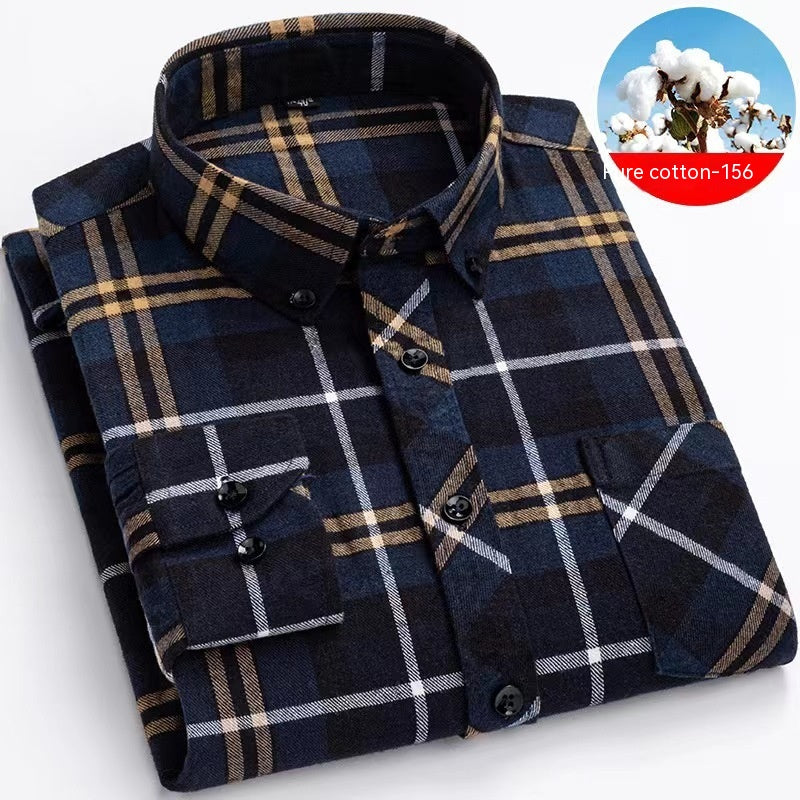 Men's Cotton Brushed Plaid Shirt