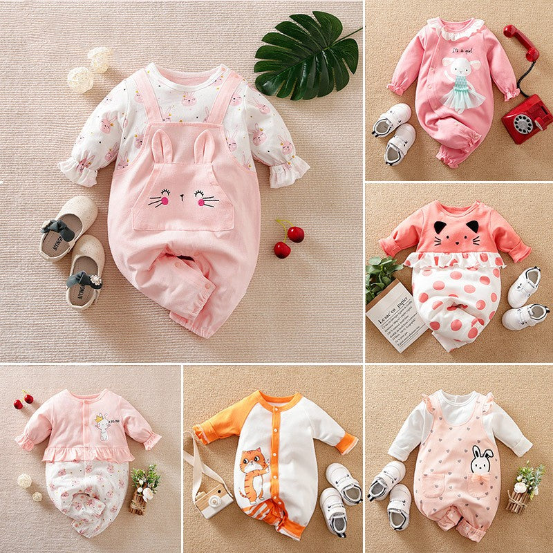 Cartoon Printed Baby One-piece Suit