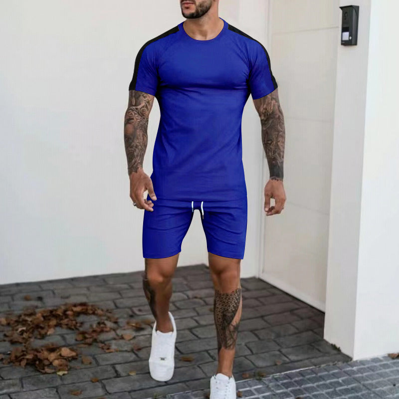 Men's Short Sleeve Shorts Suit Sports Suit