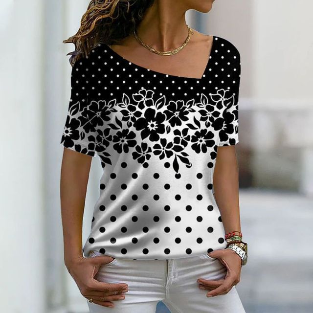 Fashion 3D Women's Printed Wear T-shirt Short Sleeve