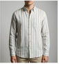 Striped Print Shirt Casual Loose Long-sleeved Shirt Men's Clothing