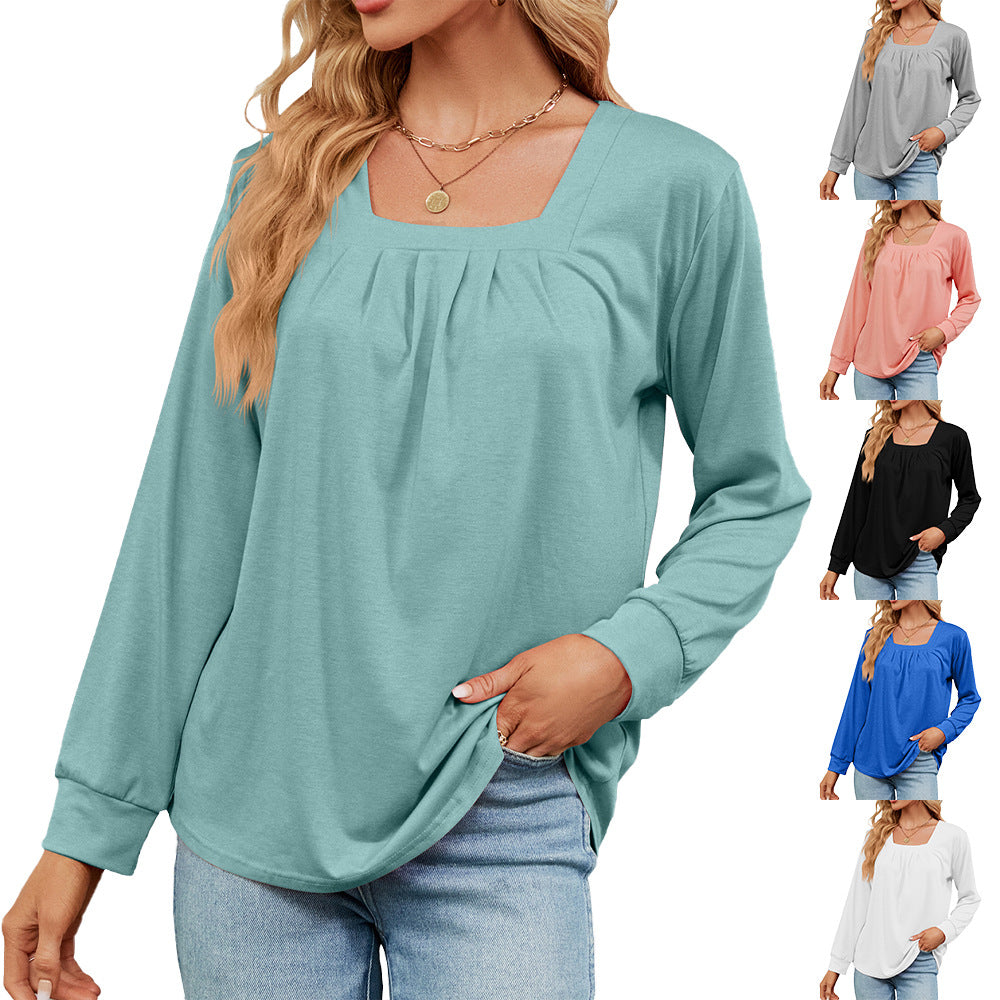 Women's Long Sleeve Loose-fitting T-shirt Top