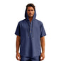 European And American Linen Short-sleeved Men's T-shirt Simple