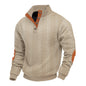 Stand Collar Long Sleeve Jacquard Knitted Pullover Sweater