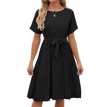 Fashion New Round Neck Dress Women