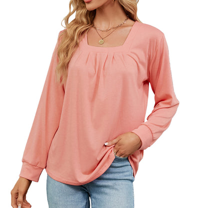 Women's Long Sleeve Loose-fitting T-shirt Top