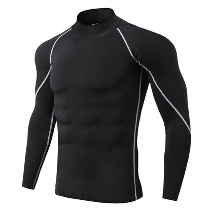 Men's Turtleneck Workout Long Sleeve Autumn And Winter Quick-drying