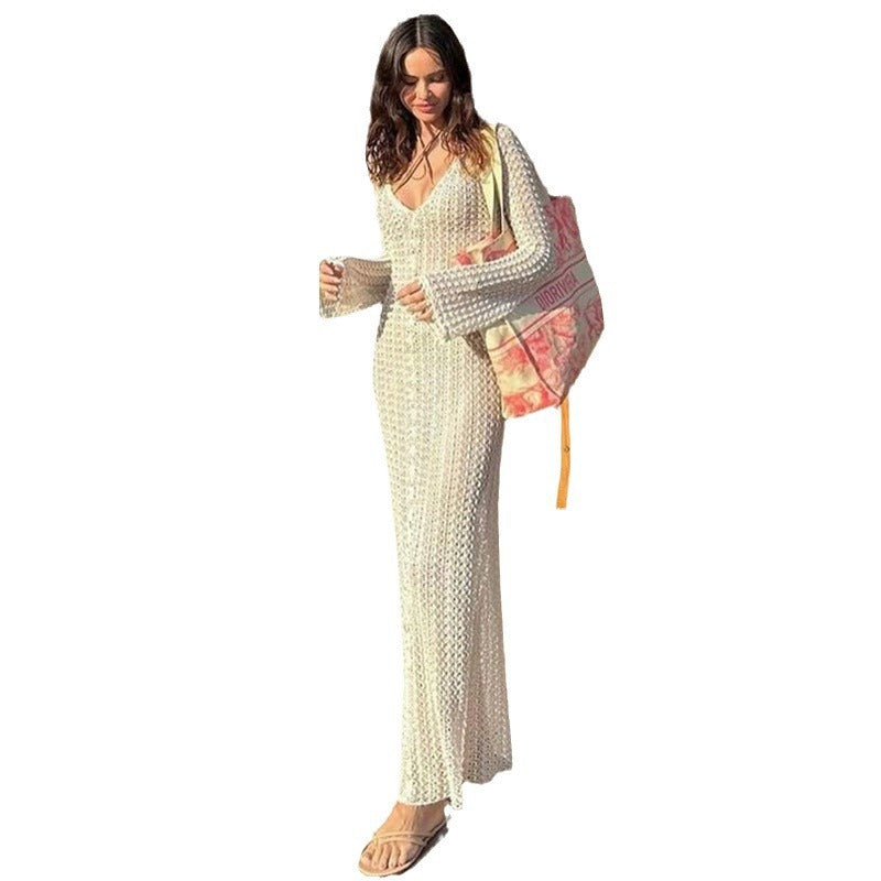 Women's Beach Cover-up Vacation Long Dress Sun-protective Clothing