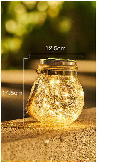 Crack ball glass jar light