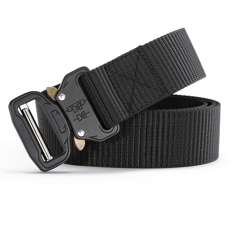 Men's Outdoor Tactical Belt With Alloy Buckle