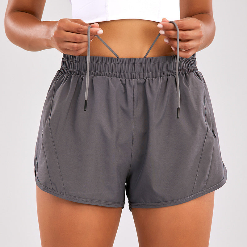 Short de sport d'été avec poches zippées, respirant, ample, Anti-exposition, pantalon de course en plein air, Fitness, vêtements pour femmes