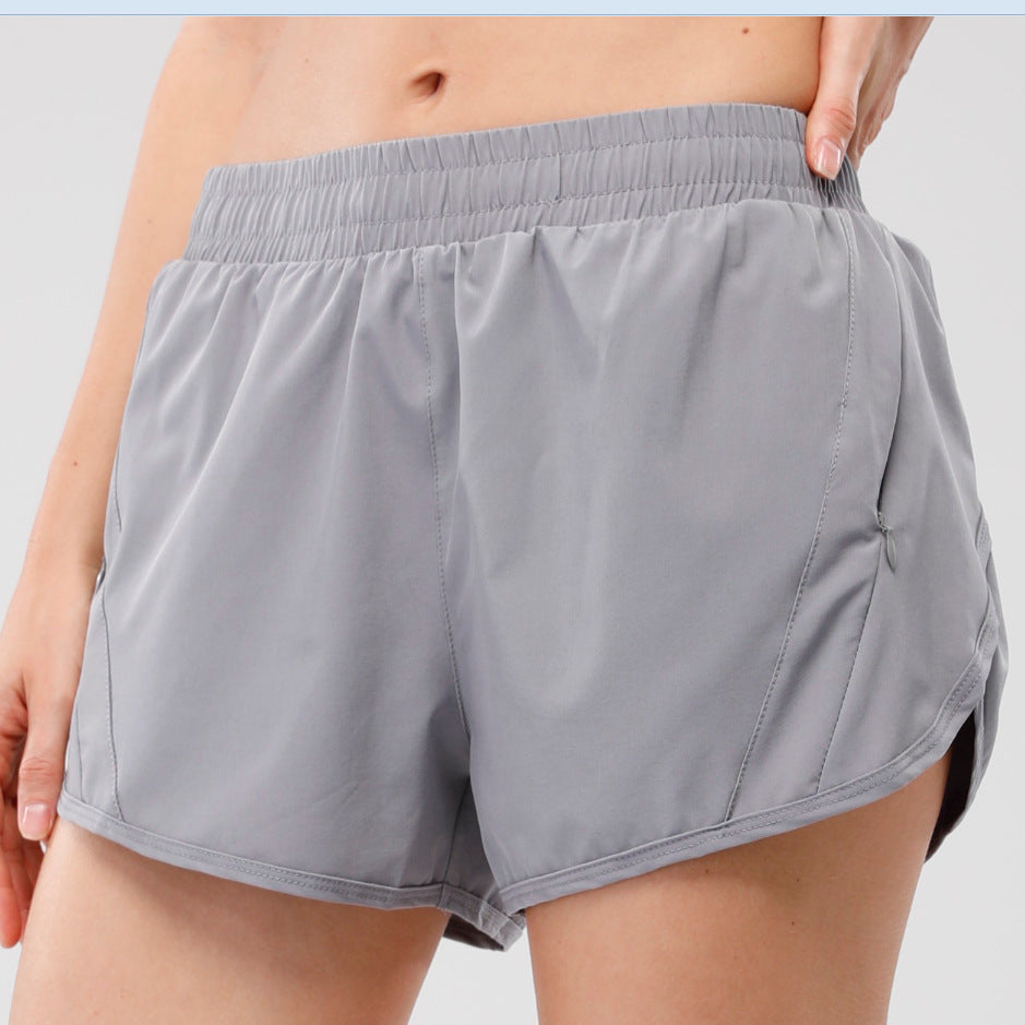 Short de sport d'été avec poches zippées, respirant, ample, Anti-exposition, pantalon de course en plein air, Fitness, vêtements pour femmes