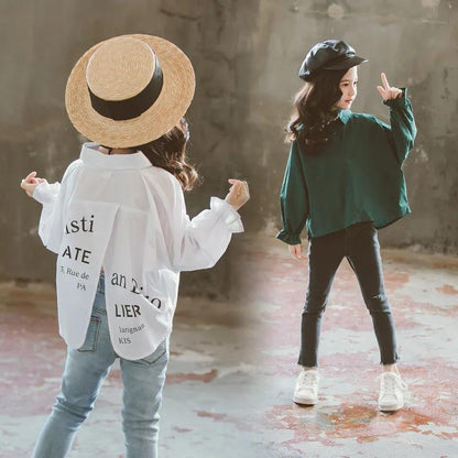 Chemise ample et fine à manches longues pour enfants