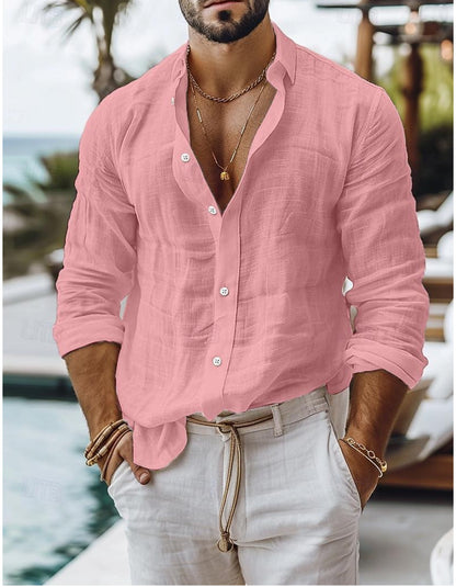 Men's Long-Sleeve Business-Casual Shirt