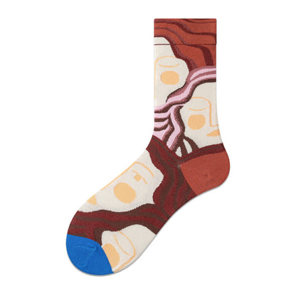 Women's Retro Spring And Autumn Cotton Sock