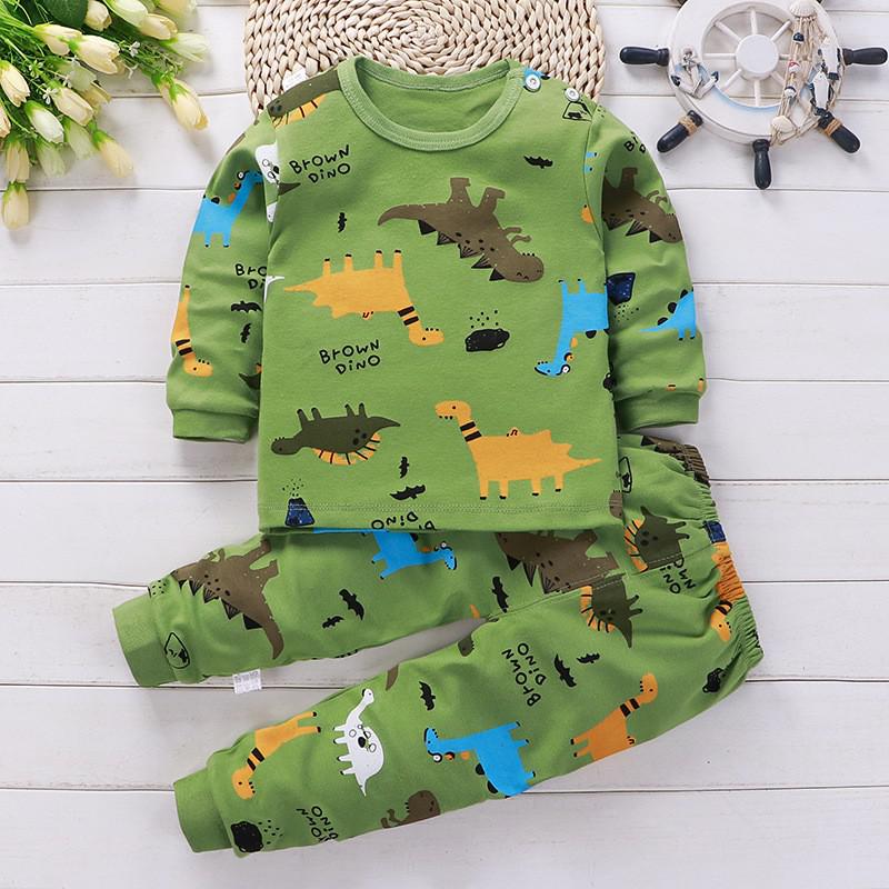 Autumn Cotton Base Baby Pajamas Set