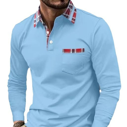 Autumn Button Pocket Men's Long Sleeve Sweatshirt