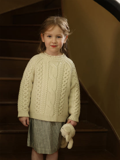 Girls' Cotton Wool Blended Niche Sweater