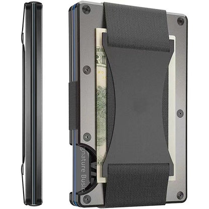 New Metal Card Bag Carbon Fiber Wallet Wallet RFID Anti-theft Swiping Blocking Technology