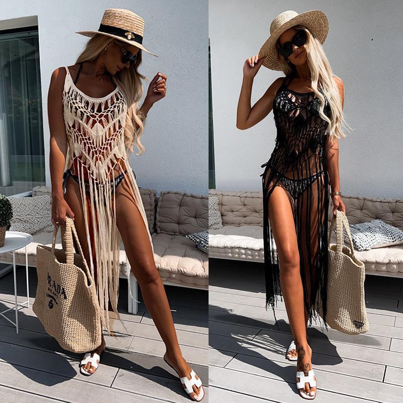 Blouse Beach Dress Tassel Knitting Bikini