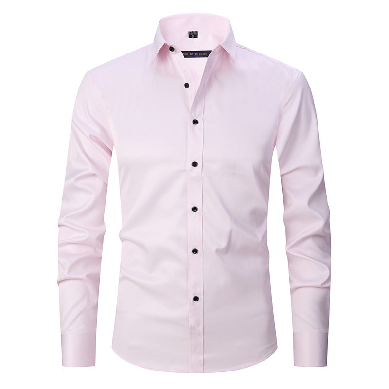 Men's Stretch Shirt Long Sleeve Non-ironing Slim Fit