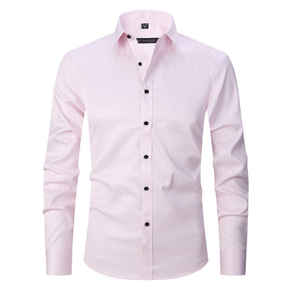 Men's Stretch Shirt Long Sleeve Non-ironing Slim Fit