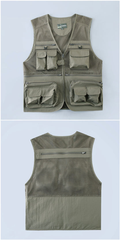 Multi-pocket professional photography mesh vest