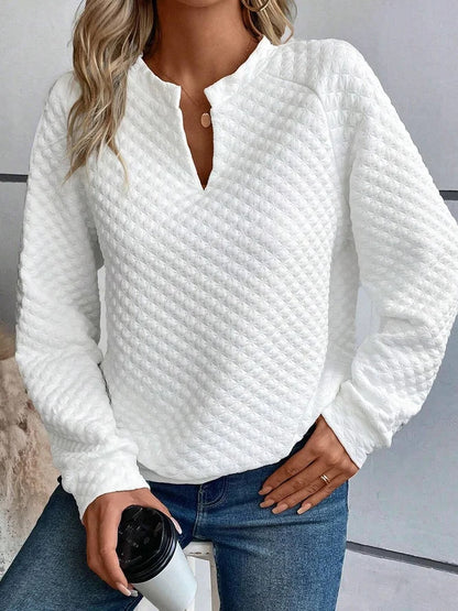 V-shaped Long Sleeve Sweatshirt