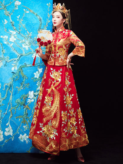 Chinese Dragon And Phoenix Gown A Chaplet And Official Robes Xiuhe Dress