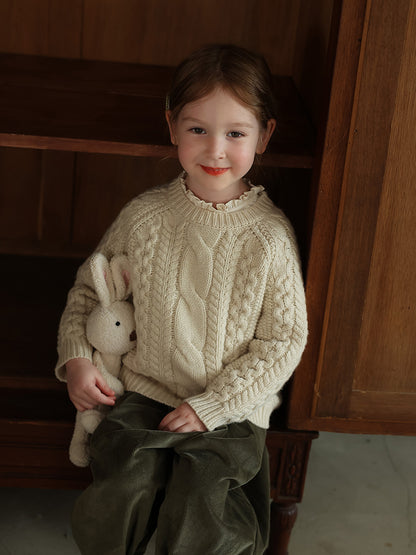 Girls' Cotton Wool Blended Niche Sweater