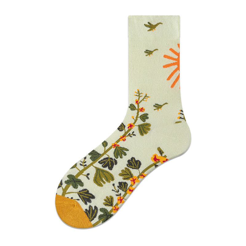 Women's Retro Spring And Autumn Cotton Sock