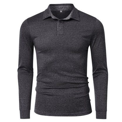 Men's Sports Golf Lapel Long Sleeve Polo Shirt T-shirt