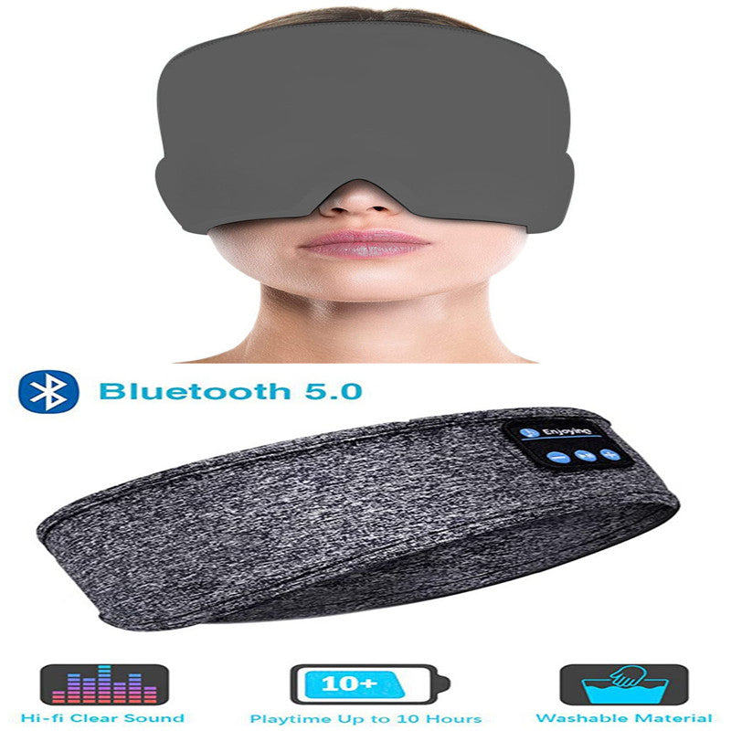 Écouteurs sans fil Bluetooth, bandeau fin, doux, élastique, confortable, musique, masque pour les yeux, pour dormir sur le côté, sport