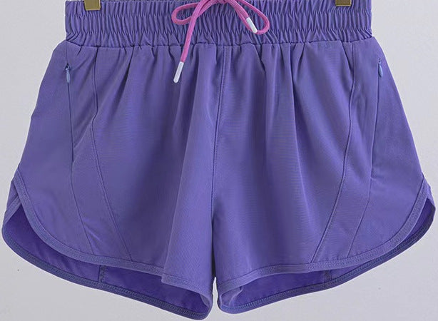 Short de sport d'été avec poches zippées, respirant, ample, Anti-exposition, pantalon de course en plein air, Fitness, vêtements pour femmes