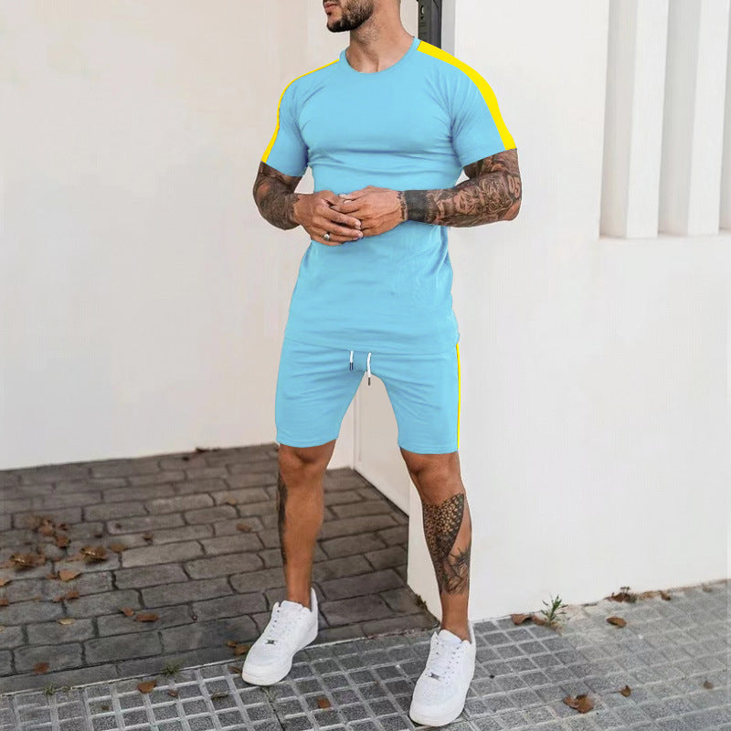 Men's Short Sleeve Shorts Suit Sports Suit