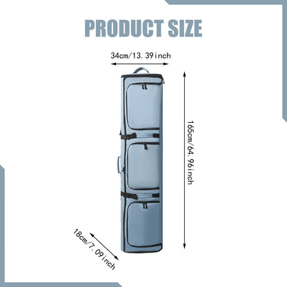 165Cm Ski Bag Ski Accessories Snowboard Bag With Wheels Waterproof Backpack Winter Snow Gears Storage Organizer Zipper For Men