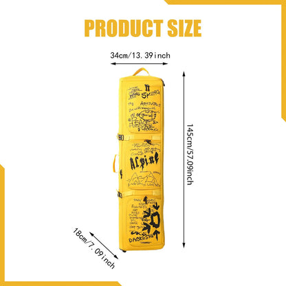 165Cm Ski Bag Ski Accessories Snowboard Bag With Wheels Waterproof Backpack Winter Snow Gears Storage Organizer Zipper For Men