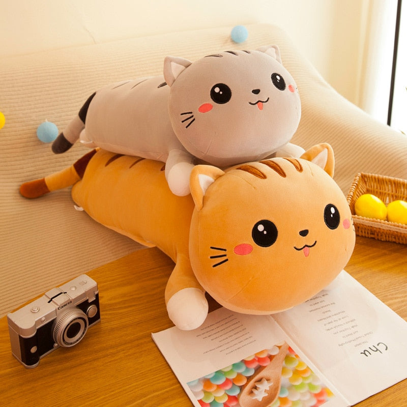 50/130 cm long cat pillow plush toy soft stuffed plush animal kids  gift home decor girl gift WJ290