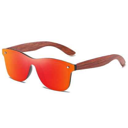 GM Red Wood Rimless Polarized Men Sunglasses Square Frame Sun glasses Women Sun glasses Male Oculos de sol Masculino