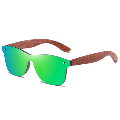 GM Red Wood Rimless Polarized Men Sunglasses Square Frame Sun glasses Women Sun glasses Male Oculos de sol Masculino