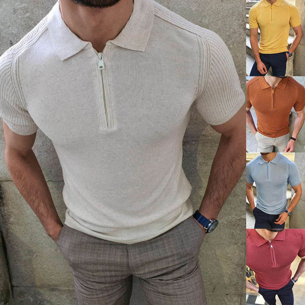 Summer Knitwear Men's Slim Top