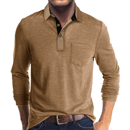 European And American Men's Long-sleeved Top