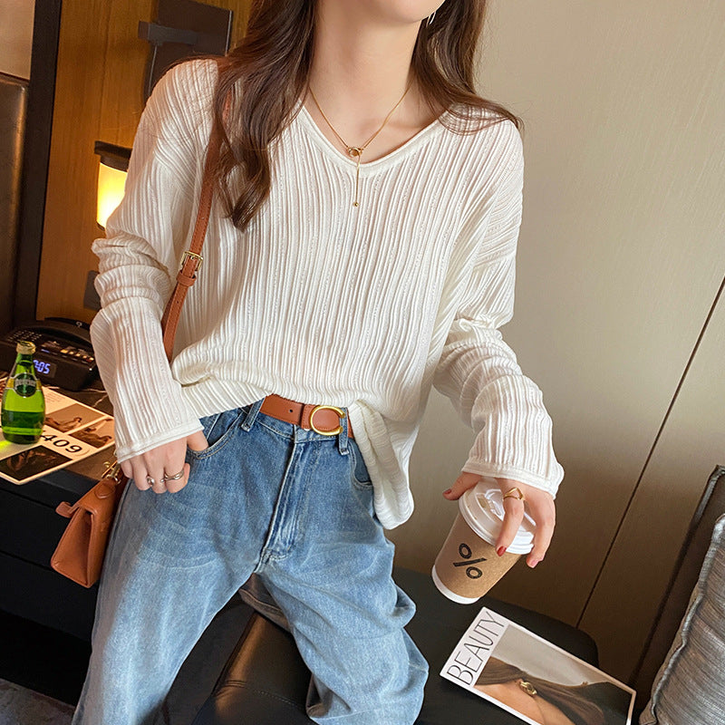 Women's Fashionable Sweater Long-sleeved Top