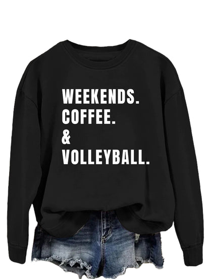 Women's Simple Round Neck Long Sleeve Loose Sweatshirt