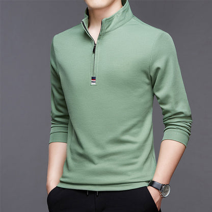 Half Zipper Sports Sweater Solid Color