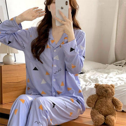 Men's And Women's Fashion Casual Printing Cartoon Bear Homewear