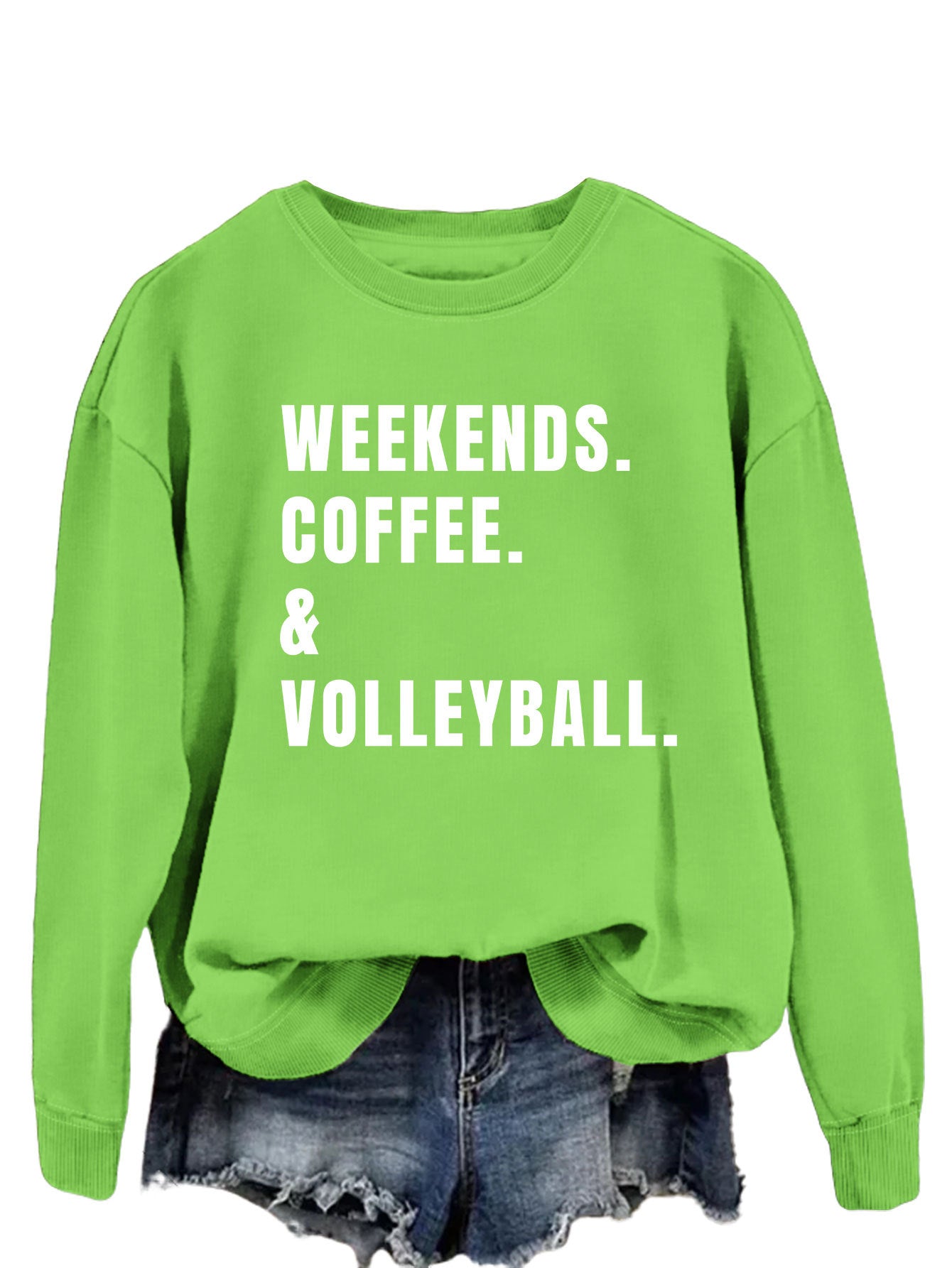 Women's Simple Round Neck Long Sleeve Loose Sweatshirt