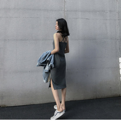 Mid-length Sling Dress Outer Wear Summer